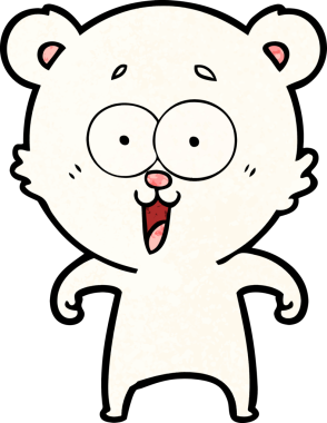 Bir insan tarafından çizilmiş kutup ayısı karikatürü