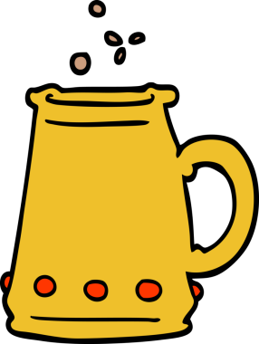 Bir insan tarafından çizilmiş el çizimi karikatür jem kabuğu.