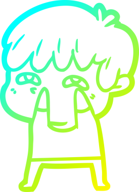 Bir insan tarafından çizilmiş soğuk gradyan çizgi çizimi.