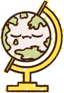 Ağlayan Küre Tebeşiri Bir insan tarafından çizilmiş