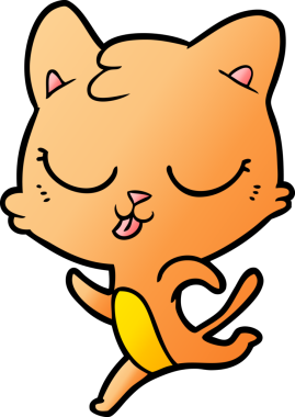 Bir insan tarafından çizilmiş çizgi film kedisi.