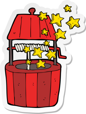 Bir insan tarafından çizilmiş bir karikatür çıkartması.