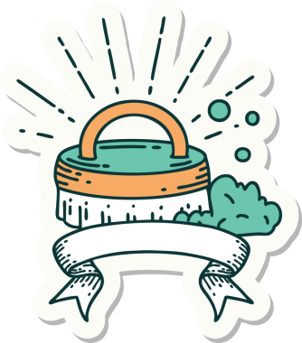 Bir insan tarafından çizilmiş dövme fırçasının çıkartması.