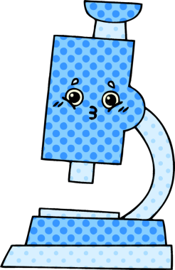 bir insan tarafından çizilmiş mikroskop tarzı çizgi roman