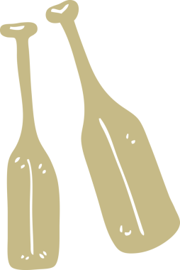 Bir insan tarafından çizilmiş düz renk çizim karikatürü.