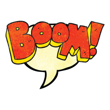 Bir insan tarafından çizilmiş serbest konuşma balonu desenli karikatür patlaması