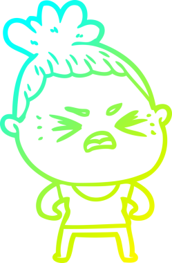 Bir insan tarafından çizilmiş kızgın bir karikatür çizimi.