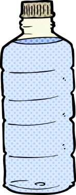 Bir insan tarafından çizilmiş su şişesi.