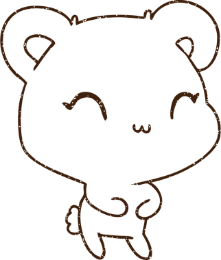 Bir insan tarafından çizilmiş Sevimli Ayı Kömürü