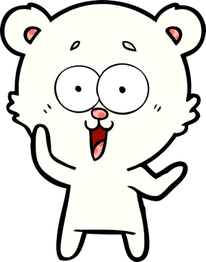 Bir insan tarafından çizilmiş kutup ayısı karikatürü