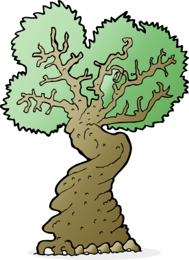 Bir insan tarafından çizilmiş koca bir ağaç.