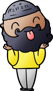 Bir insan tarafından çizilmiş sakallı bir adam.