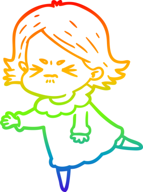 Bir insan tarafından çizilmiş kızgın bir karikatür çizimi.