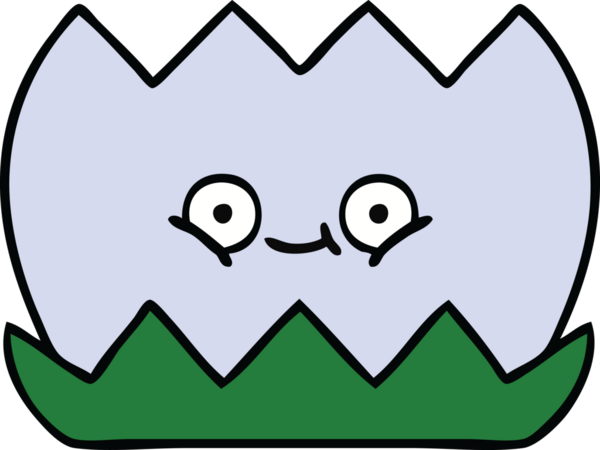 Bir insan tarafından çizilmiş tatlı bir nilüfer çiçeği karikatürü.