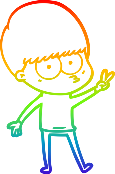 gökkuşağı gradyan çizgisi bir insan tarafından çizilmiş sinirli bir çizgi çocuk çizimi