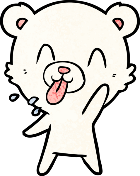 Bir insan tarafından çizilmiş kutup ayısı karikatürü