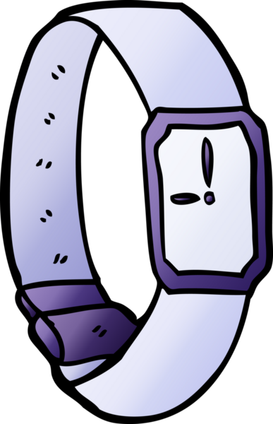 Bir insan tarafından çizilmiş karikatür kol saati