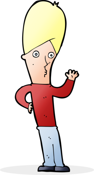 Bir insan tarafından çizilen çizgi film adamı.