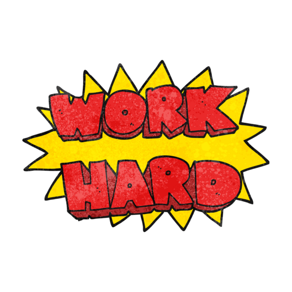 El yazısı desenli çizgi film. Bir insan tarafından çizilmiş çok çalışma sembolü.