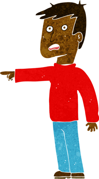 Bir insan tarafından çizilmiş çizgi filmdeki adam.