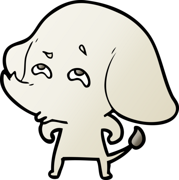 Bir insan tarafından çizilmiş karikatür fili