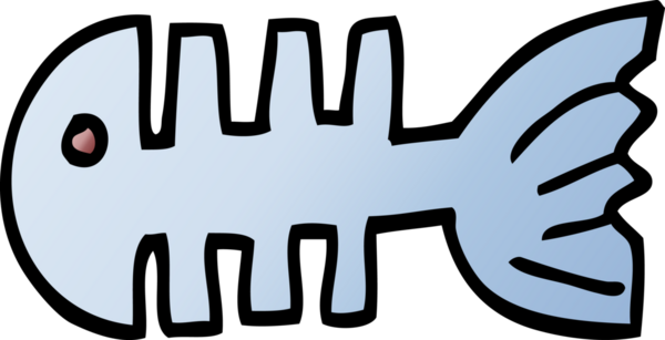 bir insan tarafından çizilmiş karalama balık kemikleri