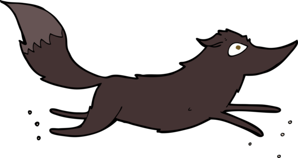 Bir insan tarafından çizilmiş bir kurt çizgi filmi.