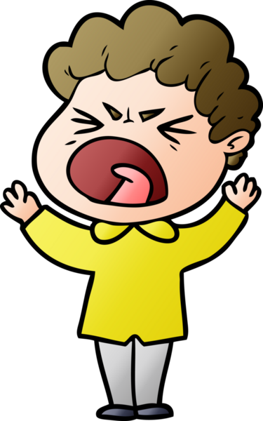 Bir insan tarafından çizilmiş öfkeli bir adam.