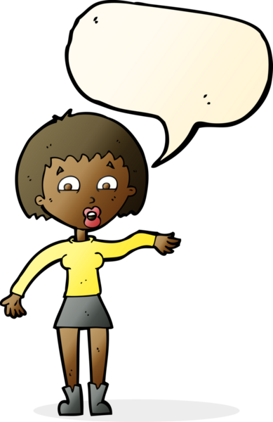 Bir insan tarafından çizilmiş konuşma balonlu bir karikatür.