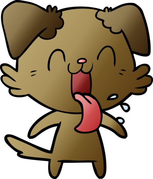 Bir insan tarafından çizilmiş nefes nefese bir köpek.