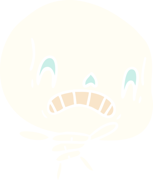 Bir insan tarafından çizilmiş ürkütücü kawaii iskeletinin serbest çizimi.