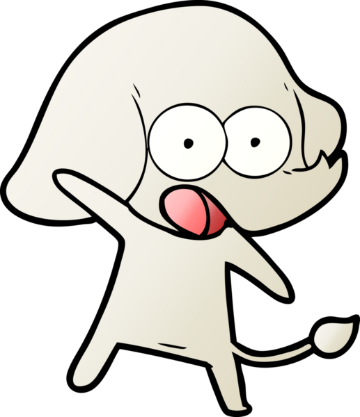 Bir insan tarafından çizilmiş şirin bir fil.