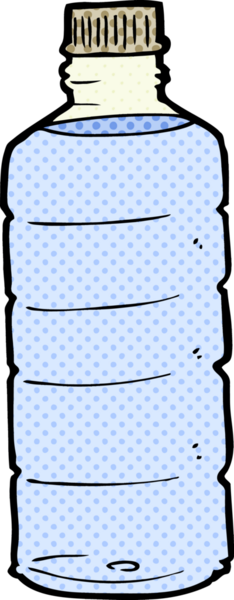 Bir insan tarafından çizilmiş su şişesi.