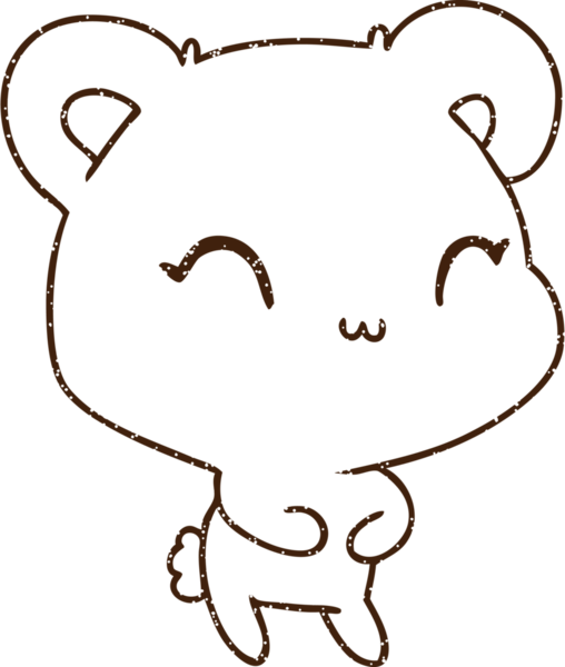 Bir insan tarafından çizilmiş Sevimli Ayı Kömürü