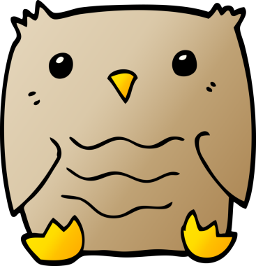 Bir insan tarafından çizilmiş karalama baykuşu.