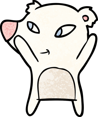 Bir insan tarafından çizilmiş kutup ayısı karikatürü