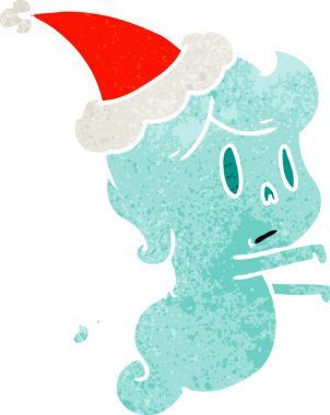 Bir insan tarafından çizilmiş Kawai hayaletinin eski bir karikatürü.