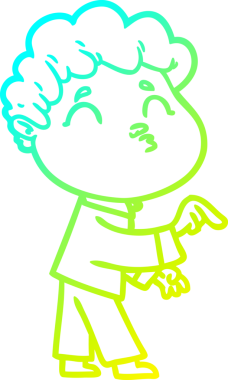 Bir insan tarafından çizilmiş soğuk çizgi film karakteri çizimi.