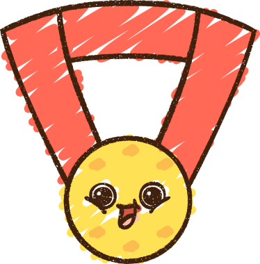 Bir insan tarafından çizilen Birincilik Tebeşiri