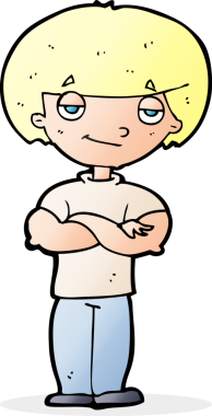 Bir insan tarafından çizilmiş kendini beğenmiş bir adam.