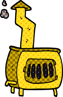 Bir insan tarafından çizilmiş eski ahşap yakıcıyı karala