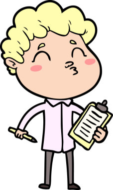 Çizgi film adamı somurtuyor Bir insan tarafından çizilmiş