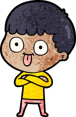 Bir insan tarafından çizilmiş çizgi film adamı.