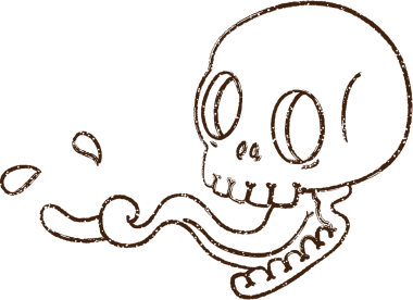 Bir insan tarafından çizilmiş iğrenç Kurukafa Kömürü