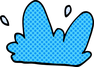 bir insan tarafından çizilmiş karikatür su sıçraması