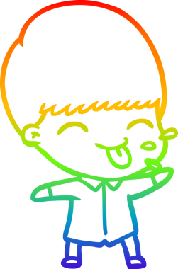 gökkuşağı gradyan çizgisi bir insan tarafından çizilmiş komik bir çizgi çocuk çizimi