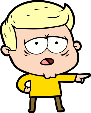 Bir insan tarafından çizilmiş yorgun bir adam.