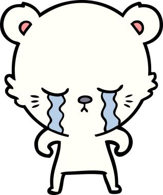 Bir insan tarafından çizilmiş kutup ayısı karikatürü