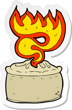 Bir insan tarafından çizilmiş sıcak turta etiketi.