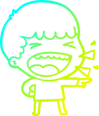 Bir insan tarafından çizilmiş gülen adamın soğuk çizgi çizimi.